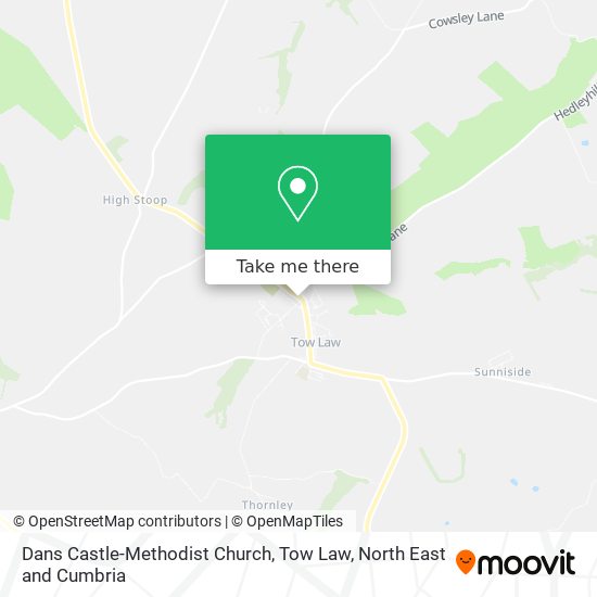 Dans Castle-Methodist Church, Tow Law map