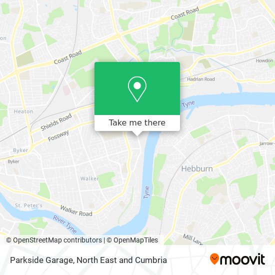 Parkside Garage map