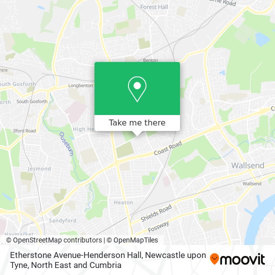 Etherstone Avenue-Henderson Hall, Newcastle upon Tyne map