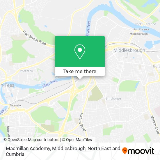 Macmillan Academy, Middlesbrough map