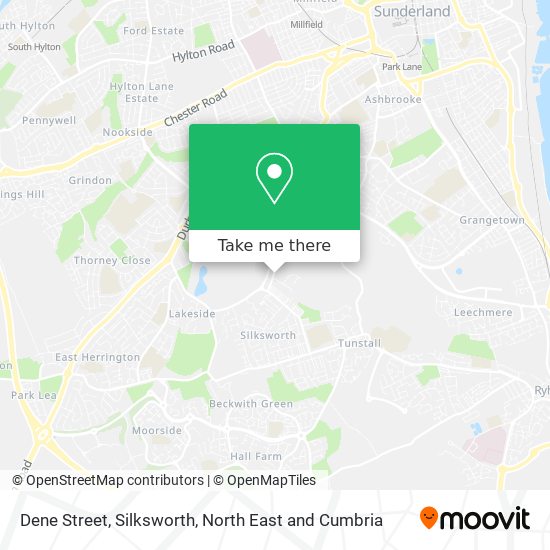 Dene Street, Silksworth map