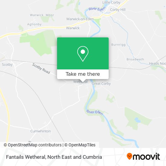 Fantails Wetheral map