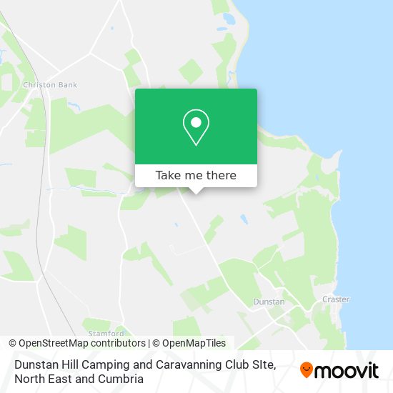 Dunstan Hill Camping and Caravanning Club SIte map