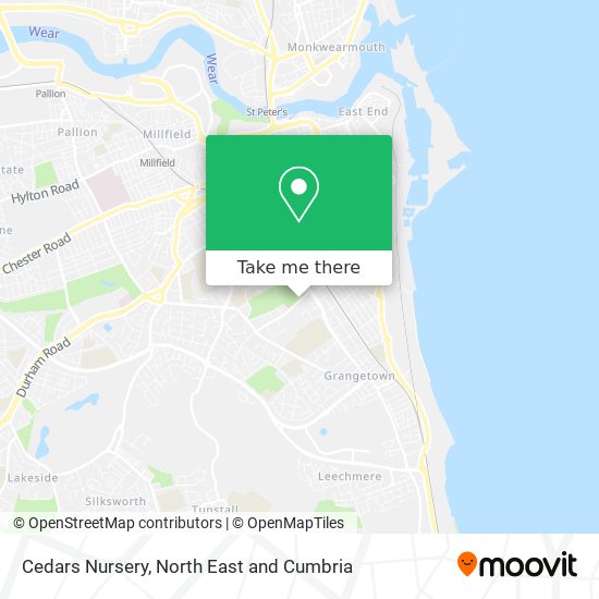 Cedars Nursery map