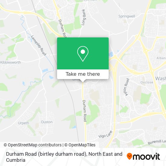 Durham Road (birtley durham road) map