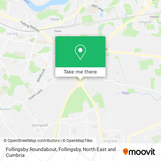 Follingsby Roundabout, Follingsby map