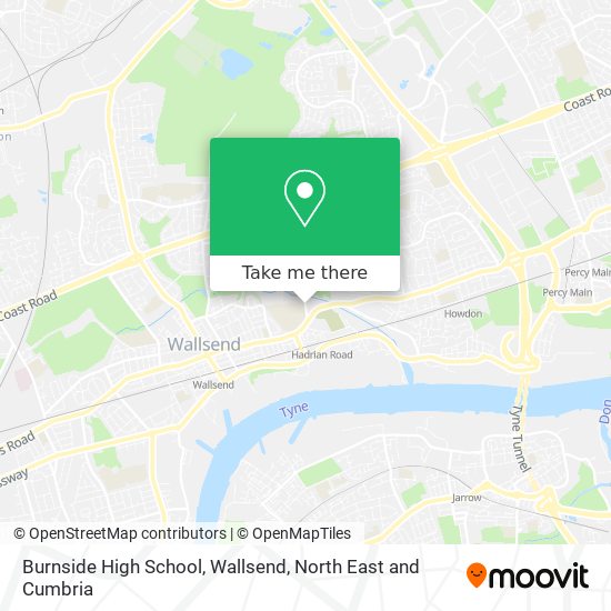 Burnside High School, Wallsend map