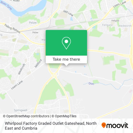 Whirlpool Factory Graded Outlet Gateshead map