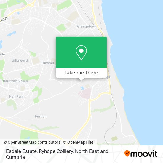 Esdale Estate, Ryhope Colliery map