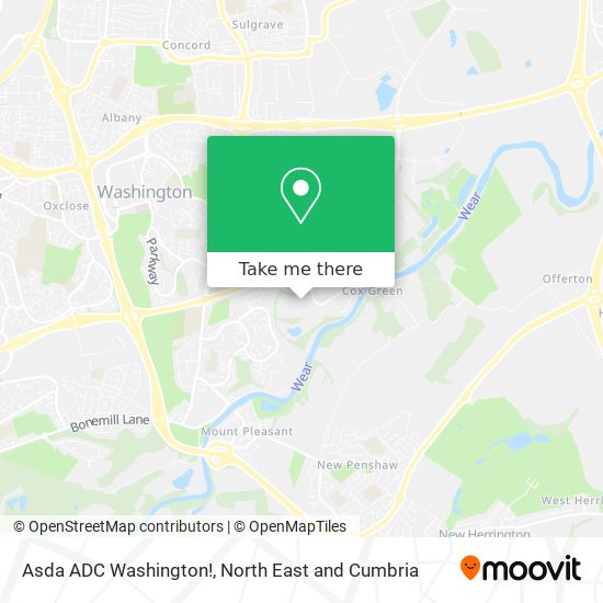 Asda ADC Washington! map