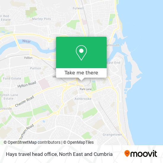 Hays travel head office map