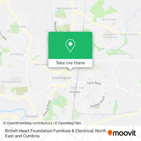 British Heart Foundation Furniture & Electrical map