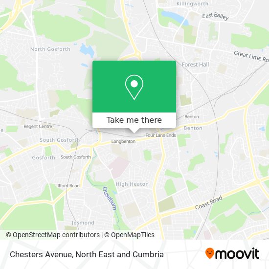 Chesters Avenue map