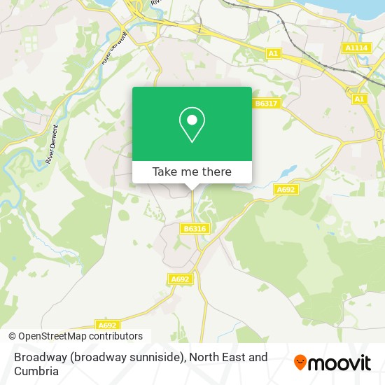 Broadway (broadway sunniside) map