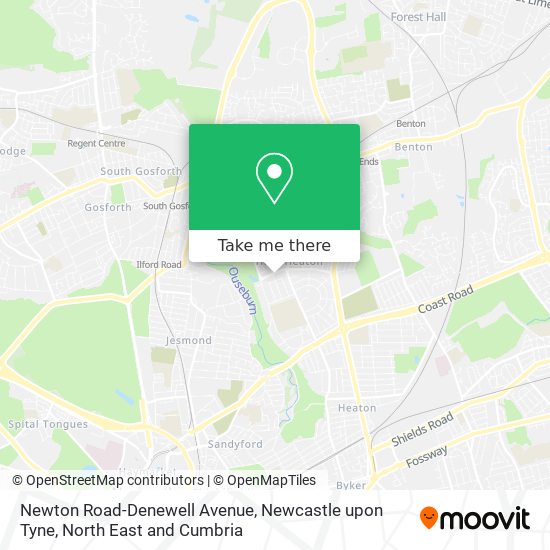 Newton Road-Denewell Avenue, Newcastle upon Tyne map