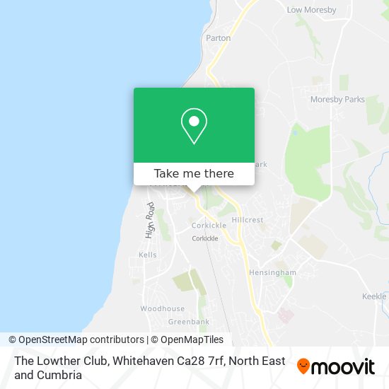 The Lowther Club, Whitehaven Ca28 7rf map