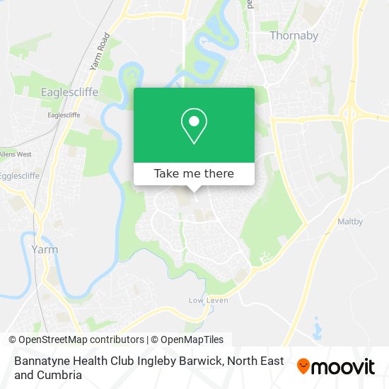 Bannatyne Health Club Ingleby Barwick map