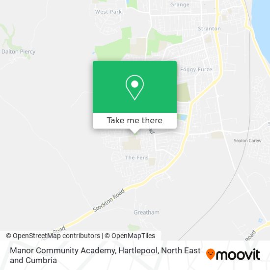 Manor Community Academy, Hartlepool map