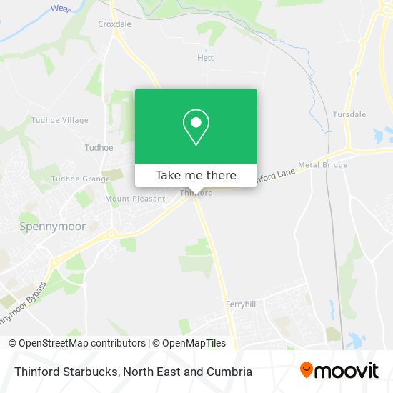 Thinford Starbucks map