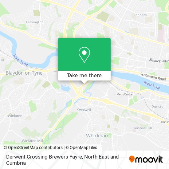 Derwent Crossing Brewers Fayre map