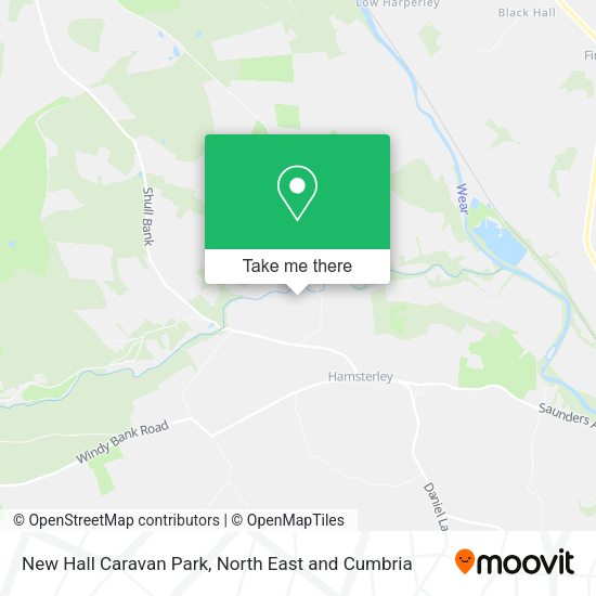 New Hall Caravan Park map