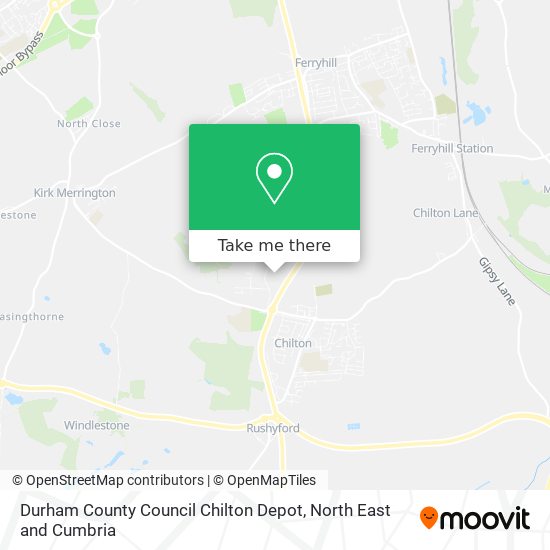 Durham County Council Chilton Depot map