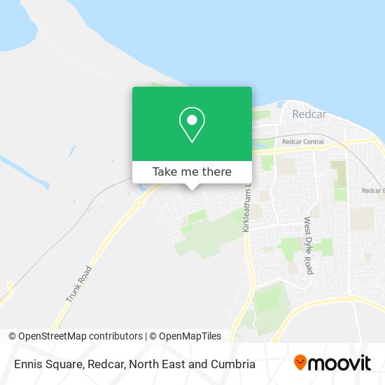 Ennis Square, Redcar map