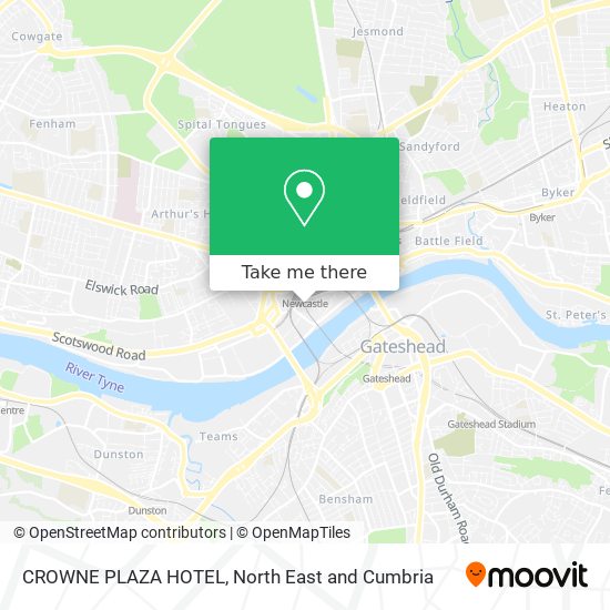 CROWNE PLAZA HOTEL map