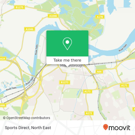 Sports Direct, Linthorpe Road Middlesbrough Middlesbrough TS1 5BU map