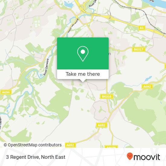 3 Regent Drive, Whickham Newcastle upon Tyne map
