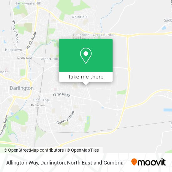 Allington Way, Darlington map