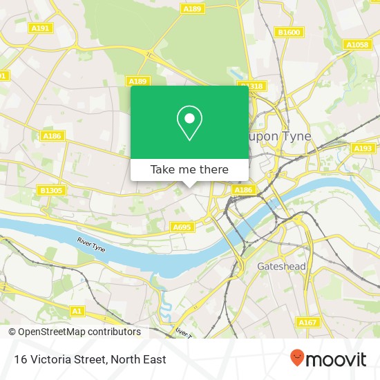 16 Victoria Street, Newcastle upon Tyne Newcastle upon Tyne map