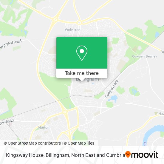 Kingsway House, Billingham map
