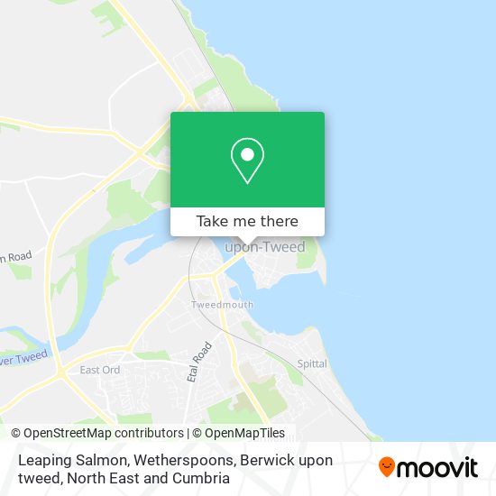 Leaping Salmon, Wetherspoons, Berwick upon tweed map