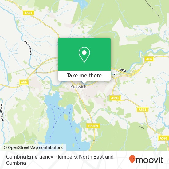 Cumbria Emergency Plumbers map