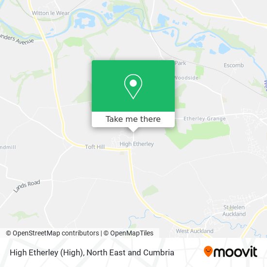 High Etherley map
