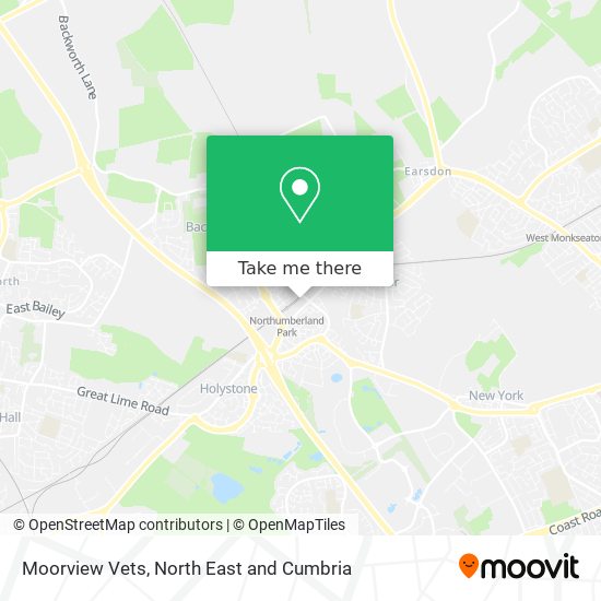 Moorview Vets map