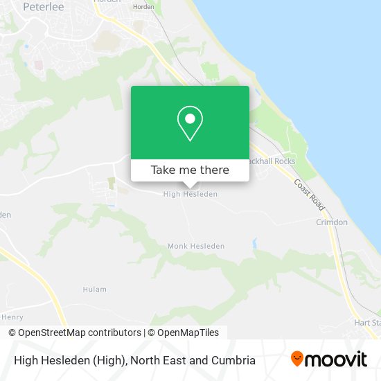 High Hesleden map