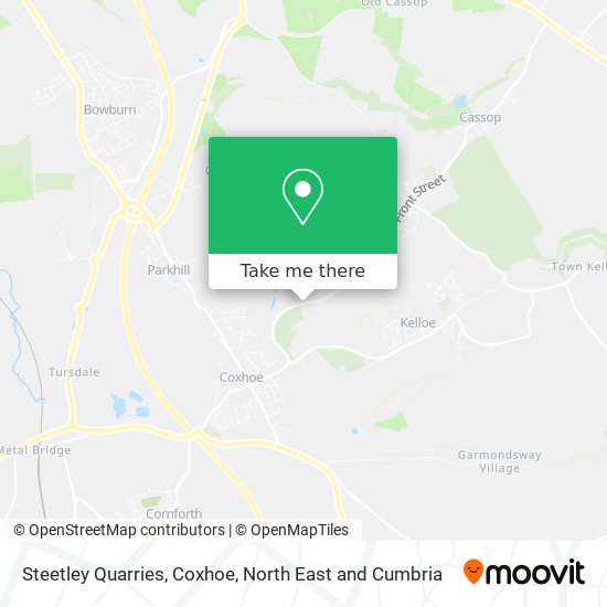 Steetley Quarries, Coxhoe map