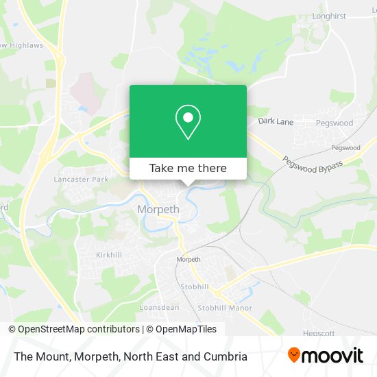 The Mount, Morpeth map