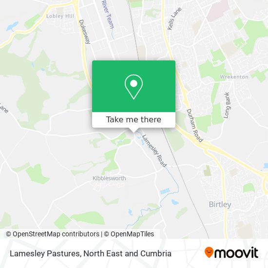 Lamesley Pastures map