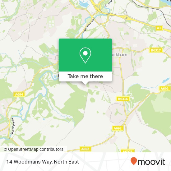 14 Woodmans Way, Whickham Newcastle upon Tyne map