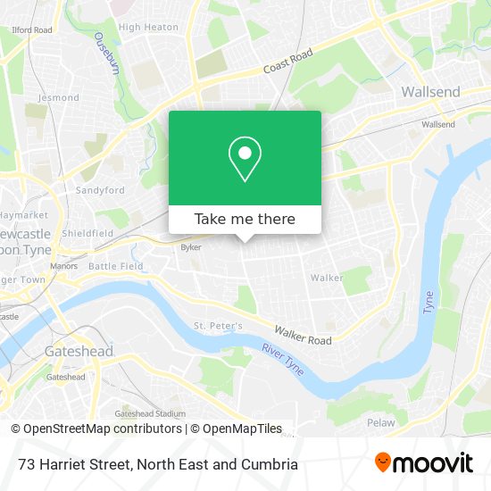 73 Harriet Street map