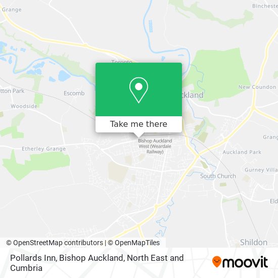 Pollards Inn, Bishop Auckland map