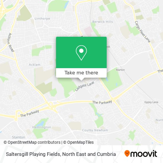 Saltersgill Playing Fields map