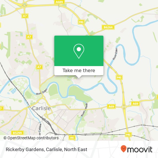 Rickerby Gardens, Carlisle map