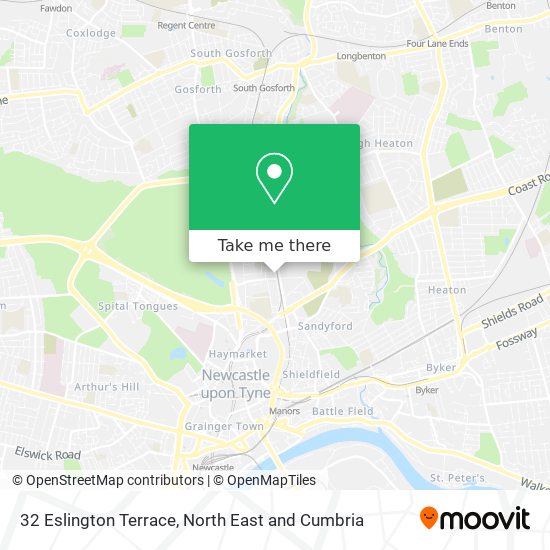 32 Eslington Terrace map