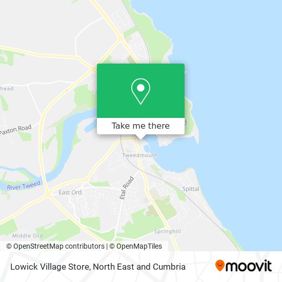 Lowick Village Store map