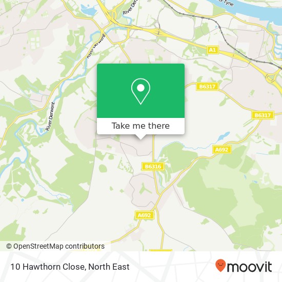 10 Hawthorn Close, Whickham Newcastle upon Tyne map