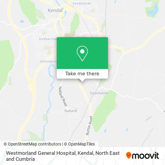 Westmorland General Hospital, Kendal map